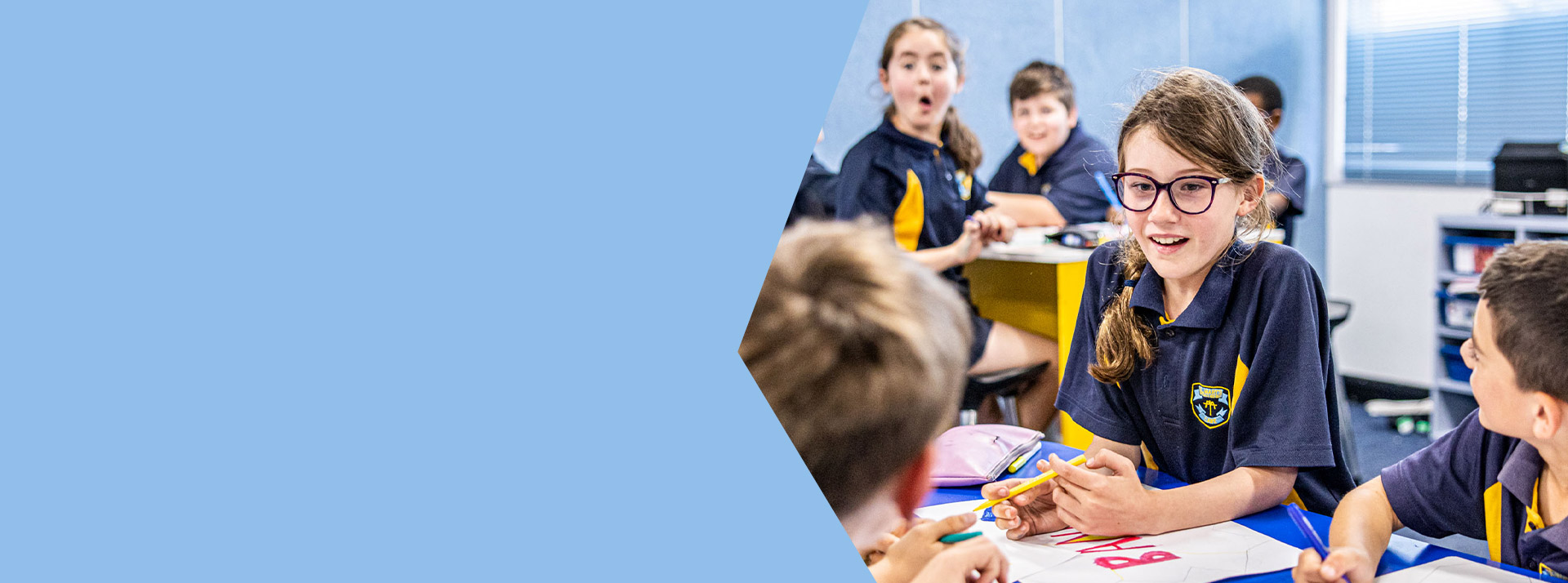 Students learning together in the classroom at St Mary's Primary School Rydalmere
