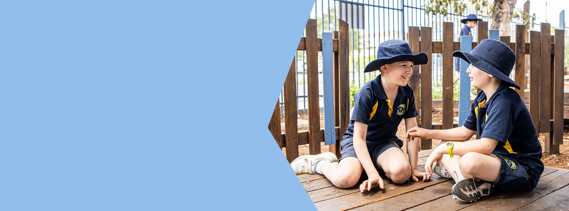 Students playing together outside at St Mary's Primary School Rydalmere