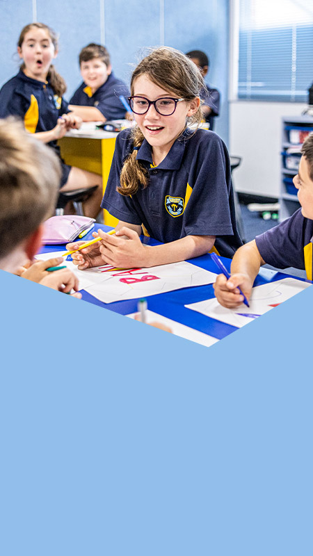 Students learning together in the classroom at St Mary's Primary School Rydalmere