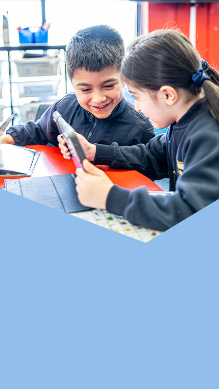Students working together in the classroom at St Mary's Primary School Rydalmere