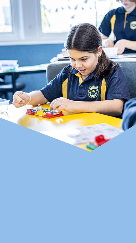 Student learning in the classroom at St Mary's Primary School Rydalmere