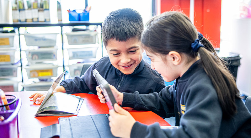 Students learning together in the classroom at St Mary's Primary School Rydalmere